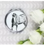 Clydesdale - pocket mirror with a horse, personalized mirror for a purse, compact mirror with Art-Dog brand print
