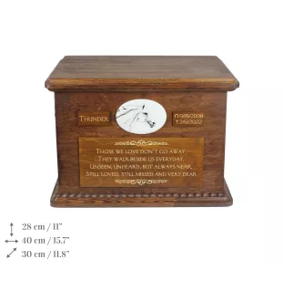 Tschechisches Warmblut Urn für Pferdeasche, personalisierte Urne mit Foto, große Box für Pferdeasche von der Marke Art-Dog