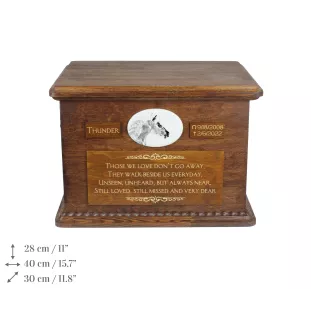 Falabella Urn für Pferdeasche, personalisierte Urne mit Foto, große Box für Pferdeasche von der Marke Art-Dog