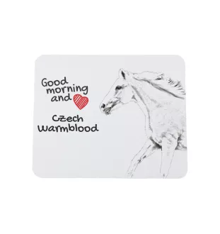 Czech Warmblood - mouse pad with print, personalized pad with a horse, unique gadget for an office worker from the Art-Dog brand