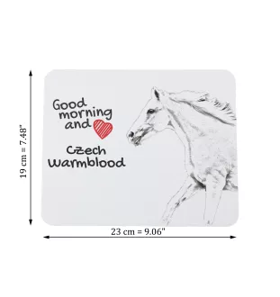 Czech Warmblood - mouse pad with print, personalized pad with a horse, unique gadget for an office worker from the Art-Dog brand