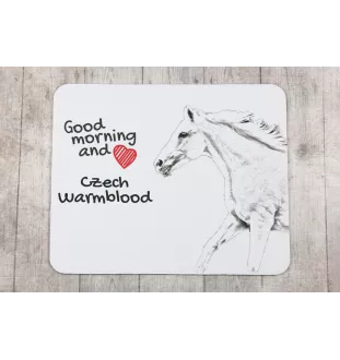 Czech Warmblood - mouse pad with print, personalized pad with a horse, unique gadget for an office worker from the Art-Dog brand