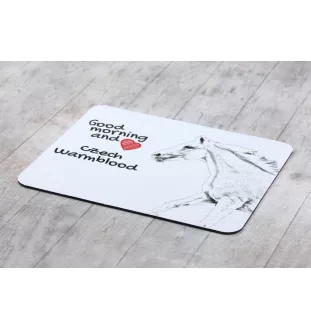 Czech Warmblood - mouse pad with print, personalized pad with a horse, unique gadget for an office worker from the Art-Dog brand