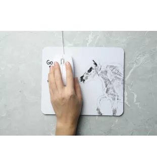 Falabella - tapis de souris imprimé, tapis de souris personnalisé avec un cheval, un gadget unique pour un employé de bureau de la marque Art-Dog