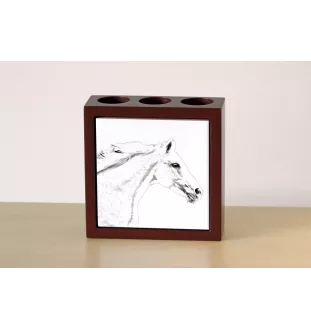 Cheval de sang tchèque - porte-stylo avec un cheval, organiseur de bureau avec impression, décoration de bureau personnalisée de la marque Art-Dog