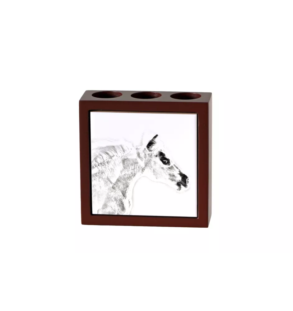 Falabella - pen holder with a horse, desk organizer with a print, personalized desk decoration from the Art-Dog brand