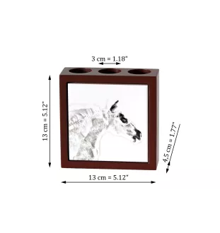 Falabella - pen holder with a horse, desk organizer with a print, personalized desk decoration from the Art-Dog brand