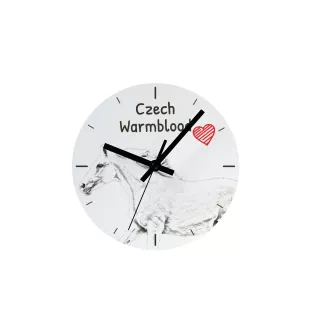 Tschechisches Warmblut - Wanduhr mit Pferd, Uhr mit Druck für das Regal, personalisierte Hausdekoration der Marke Art-Dog