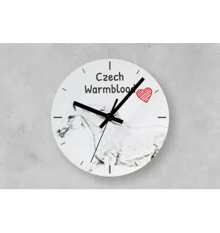 Tschechisches Warmblut - Wanduhr mit Pferd, Uhr mit Druck für das Regal, personalisierte Hausdekoration der Marke Art-Dog