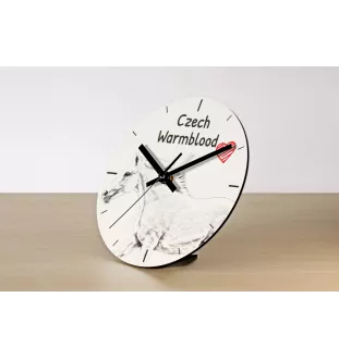 Tschechisches Warmblut - Wanduhr mit Pferd, Uhr mit Druck für das Regal, personalisierte Hausdekoration der Marke Art-Dog