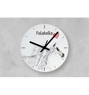 Falabella - wall clock with a horse, shelf clock with a print, personalized home decoration from the Art-Dog brand