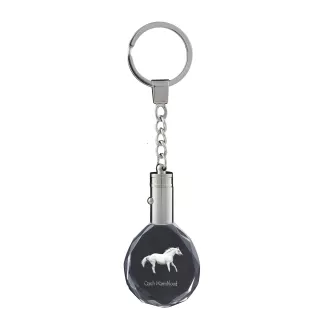 Cheval de sang tchèque - pendant with a picture of a horse, crystal key ring in a gift box, unique gift by Art-Dog brand