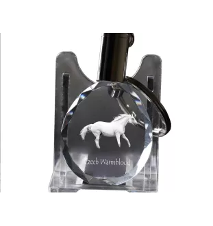 Tschechisches Warmblut - pendant with a picture of a horse, crystal key ring in a gift box, unique gift by Art-Dog brand