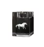 Cheval de sang tchèque - Bougeoir avec image d'un cheval, porte bougie en cristal, cadeau personnalisé par la marque Art-Dog
