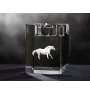 Tschechisches Warmblut - Kerzenhalter mit Bild eines Pferdes, Teelichthalter aus Kristall, personalisiertes Geschenk der Marke Art-Dog