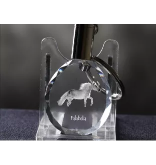 Falabella - pendant with a picture of a horse, crystal key ring in a gift box, unique gift by Art-Dog brand