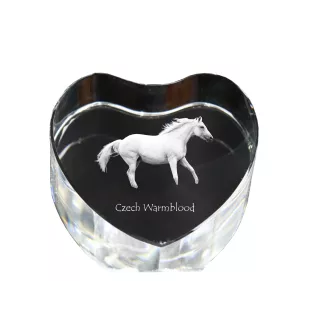 Cheval de sang tchèque - une photo de cheval dans un cristal, un cœur en cristal, un cadre exceptionnel avec une photo de la marque Art-Dog