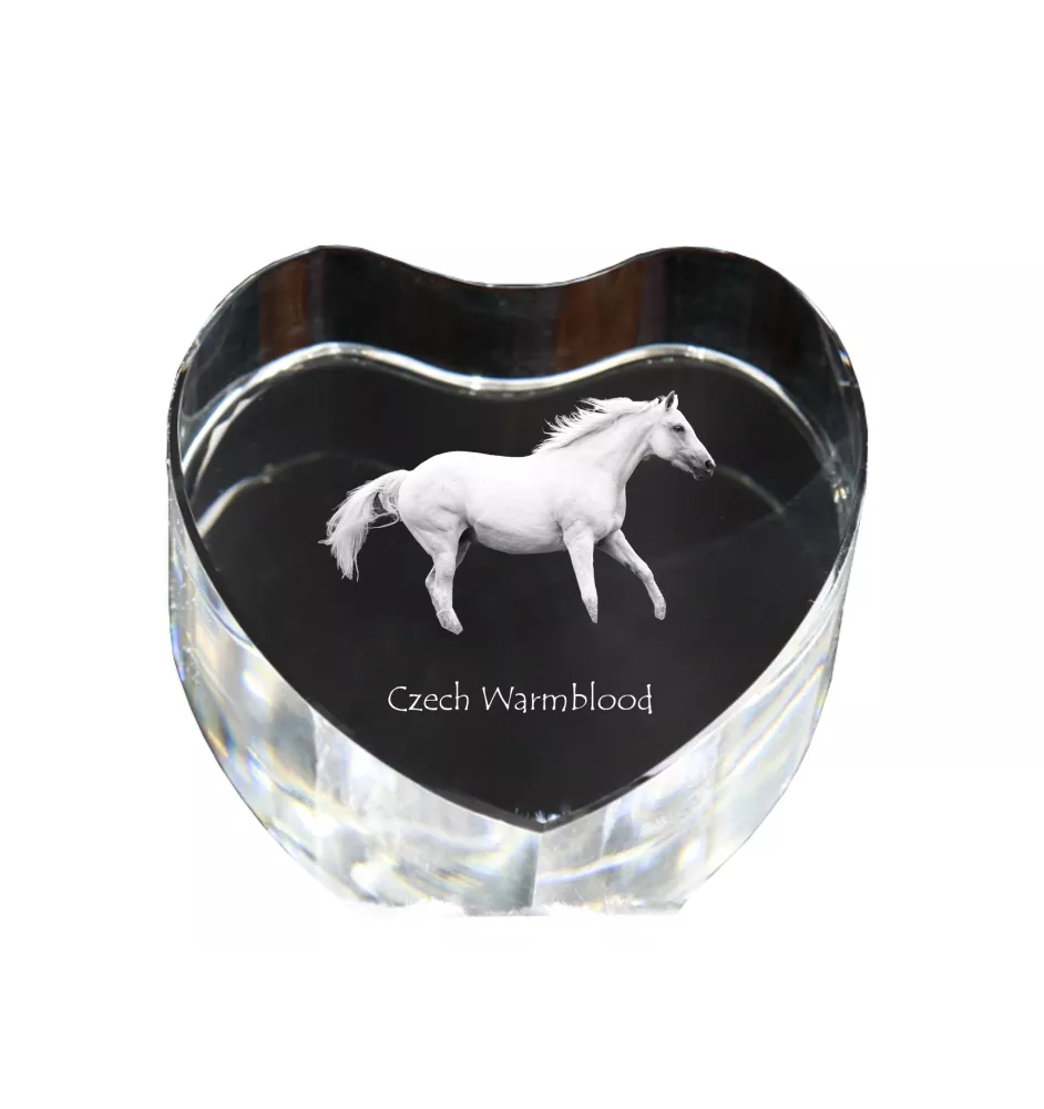 Cheval de sang tchèque - une photo de cheval dans un cristal, un cœur en cristal, un cadre exceptionnel avec une photo de la marque Art-Dog