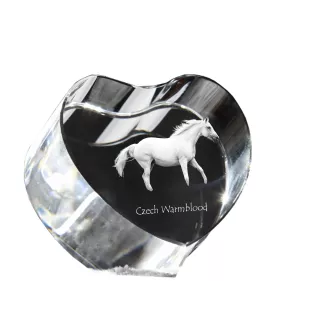 Cheval de sang tchèque - une photo de cheval dans un cristal, un cœur en cristal, un cadre exceptionnel avec une photo de la marque Art-Dog