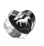 Tschechisches Warmblut - Pferdefoto im Kristall, Kristallherz, einzigartiger Bilderrahmen der Marke Art-Dog