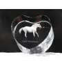 Cheval de sang tchèque - une photo de cheval dans un cristal, un cœur en cristal, un cadre exceptionnel avec une photo de la marque Art-Dog