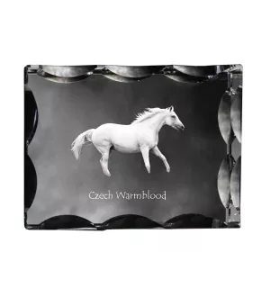 Czeski koń gorącokrwisty ramka kryształowe z koniem Art-Dog