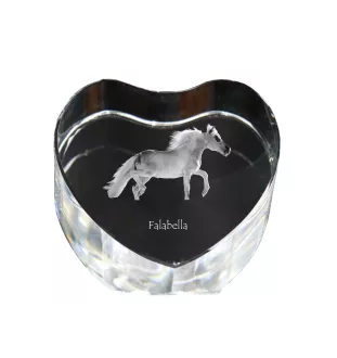 Falabella - a photo of a horse in crystal, a crystal heart, a unique frame with a photo from the Art-Dog brand