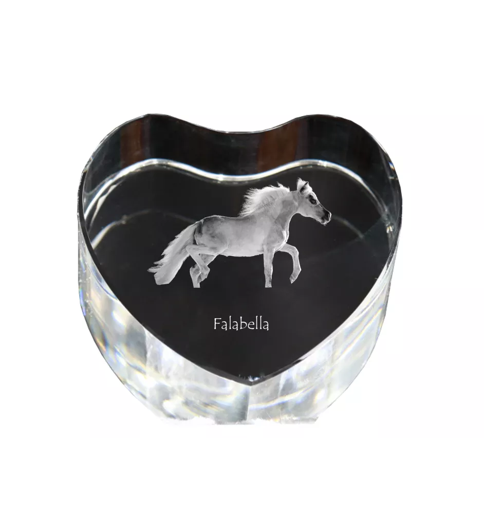 Falabella - a photo of a horse in crystal, a crystal heart, a unique frame with a photo from the Art-Dog brand