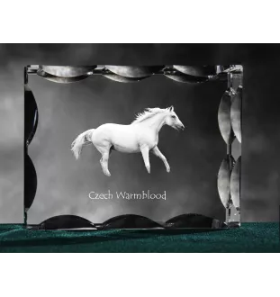 Czeski koń gorącokrwisty ramka kryształowe z koniem Art-Dog