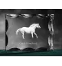 Cheval de sang tchèque - Kristall mit einem Pferdebild, Glasstatuette mit einem Bild, einzigartiger Bilderrahmen der Marke Art-Dog