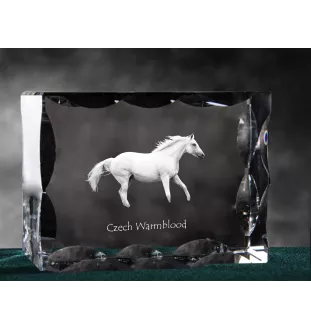 Czech Warmblood - kryształ ze zdjęciem konia, szklana statuetka ze zdjęciem, wyjątkowa ramka ze zdjęciem marki Art-Dog