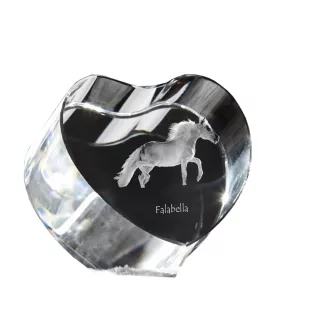 Falabella - une photo de cheval dans un cristal, un cœur en cristal, un cadre exceptionnel avec une photo de la marque Art-Dog