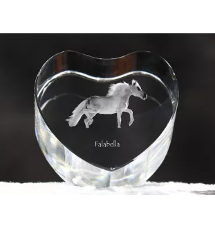 Falabella - une photo de cheval dans un cristal, un cœur en cristal, un cadre exceptionnel avec une photo de la marque Art-Dog