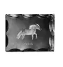 Falabella - crystal with a picture of a horse, glass statuette with a picture, unique frame with a picture from Art-Dog brand