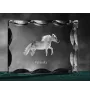 Falabella - Kristall mit einem Pferdebild, Glasstatuette mit einem Bild, einzigartiger Bilderrahmen der Marke Art-Dog