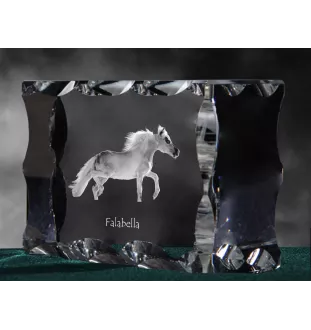 Falabella - crystal with a picture of a horse, glass statuette with a picture, unique frame with a picture from Art-Dog brand