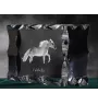 Falabella - Kristall mit einem Pferdebild, Glasstatuette mit einem Bild, einzigartiger Bilderrahmen der Marke Art-Dog