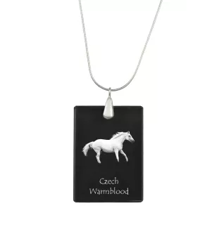 Cheval de sang tchèque - Crystal pendant with horse, silver necklace with photo, personalised pendant by Art-Dog brand