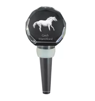 Cheval de sang tchèque - Bouchon de bouteille en cristal avec cheval, bouchon de vin unique avec photo, cadeau personnalisé pour sommelier par la marque Art-Dog