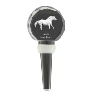 Czech Warmblood - Crystal bottle stopper with horse, unique wine stopper with photo, personalised gift for sommelier by Art-Dog brand