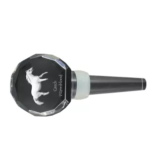 Czech Warmblood - Crystal bottle stopper with horse, unique wine stopper with photo, personalised gift for sommelier by Art-Dog brand