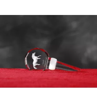 Czech Warmblood - Crystal bottle stopper with horse, unique wine stopper with photo, personalised gift for sommelier by Art-Dog brand