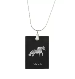 Falabella - Crystal pendant with horse, silver necklace with photo, personalised pendant by Art-Dog brand