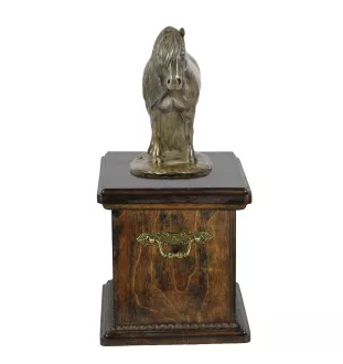 Kuc Fell - klacz urna na drewnie z statuetką konia Art-Dog
