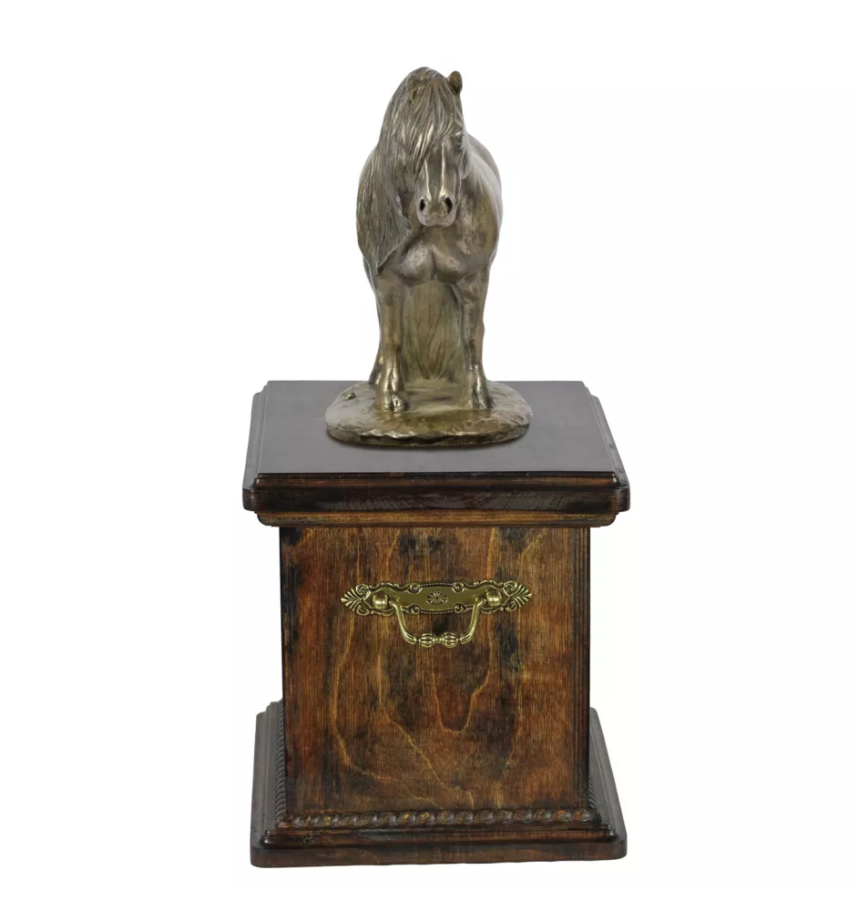 Jument de race Fell Pony - une urne pour les cendres d'un cheval, une urne avec une statuette, une élégante urne avec un cheval de la marque Art-Dog