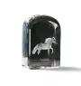 Falabella - crystal cube with a photo, photo of a horse in crystal, cubic paperweight from Art-Dog brand