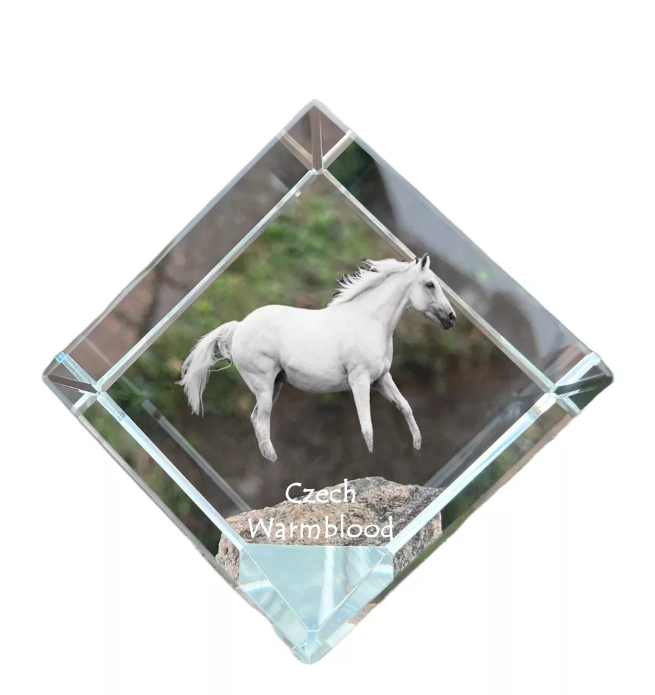 Czeski koń gorącokrwisty kostka kryształowa z koniem Art-Dog