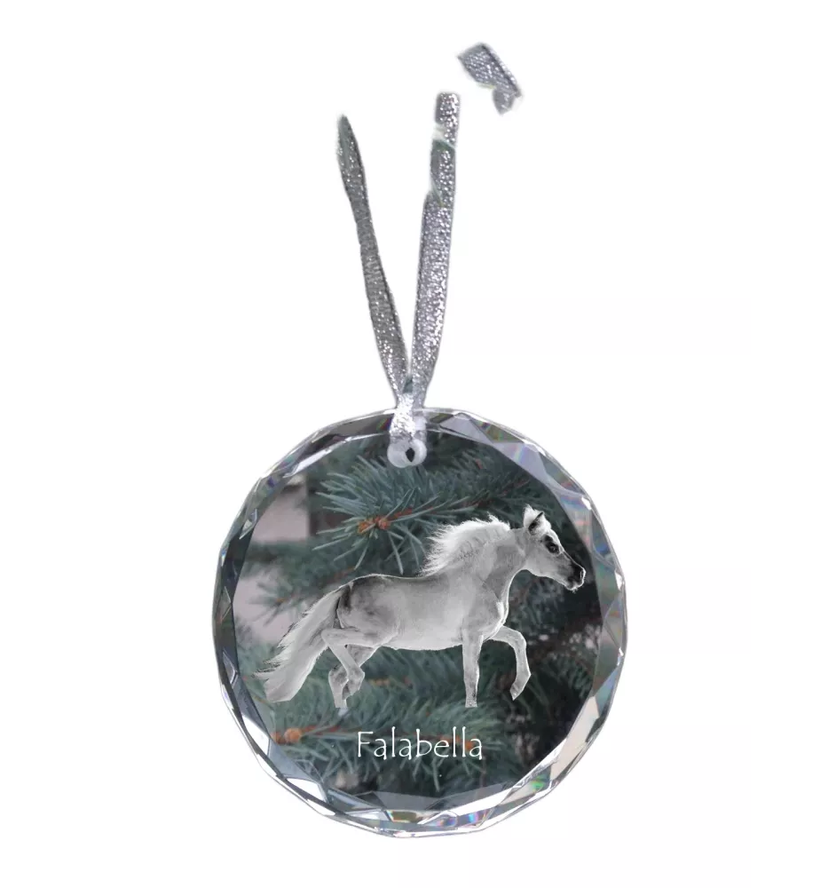 Falabella - boule de Noël en cristal avec une photo, photo de cheval dans le cristal, décoration personnalisée pour sapin de Noël de la marque Art-Dog