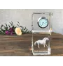 Tschechisches Warmblut - Kristalluhr mit Bild, Pferdebild im Kristall, personalisierte Schreibtischuhr der Marke Art-Dog