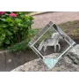 Falabella - crystal cube with a horse picture, horse picture in crystal, cubic paperweight from Art-Dog brand
